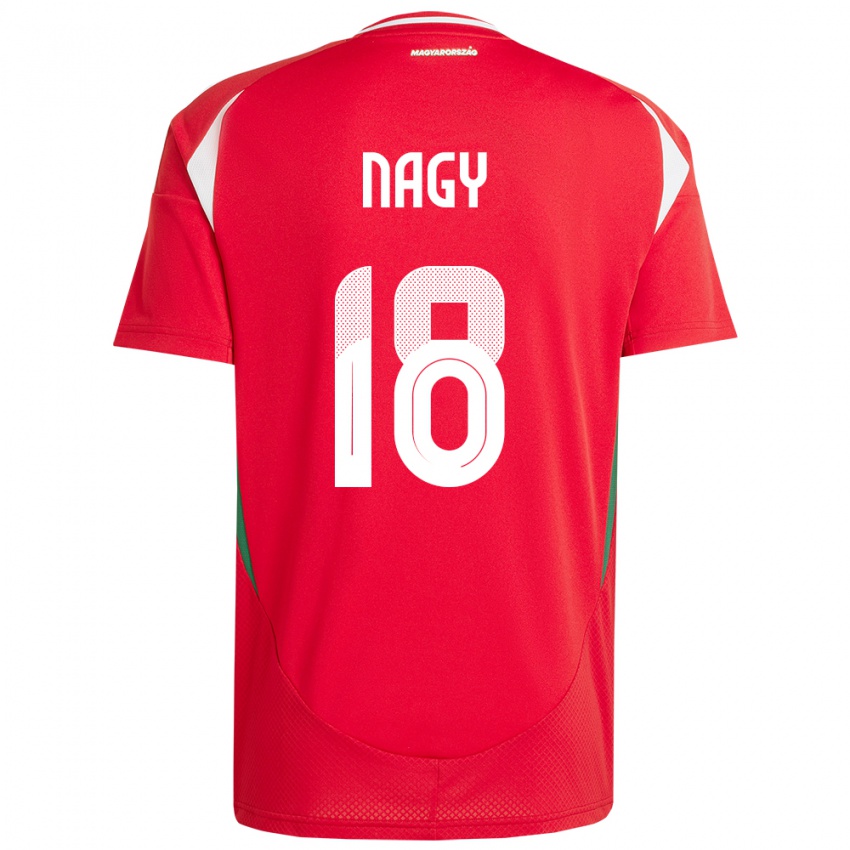 Mænd Ungarn Zsolt Nagy #18 Rød Hjemmebane Spillertrøjer 24-26 Trøje T-Shirt