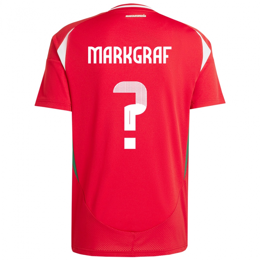 Mænd Ungarn Ákos Markgráf #0 Rød Hjemmebane Spillertrøjer 24-26 Trøje T-Shirt