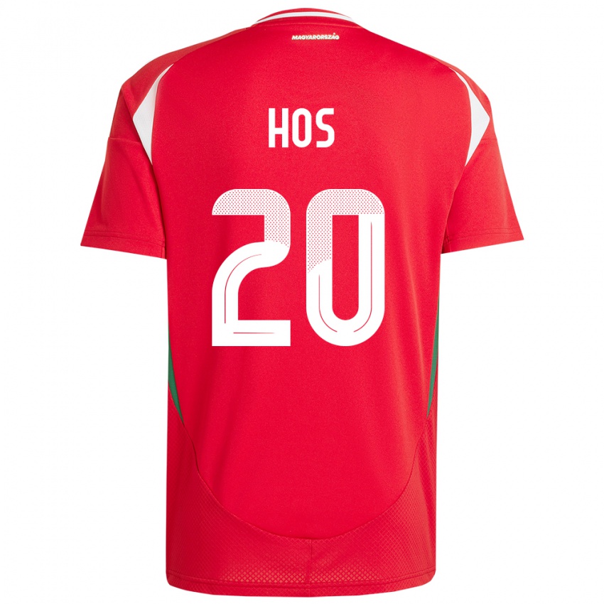 Mænd Ungarn Zsombor Hős #20 Rød Hjemmebane Spillertrøjer 24-26 Trøje T-Shirt