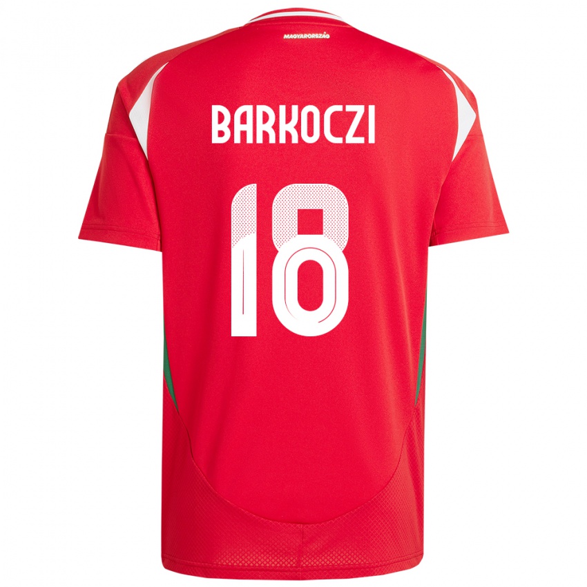 Mænd Ungarn Barnabás Barkóczi #18 Rød Hjemmebane Spillertrøjer 24-26 Trøje T-Shirt