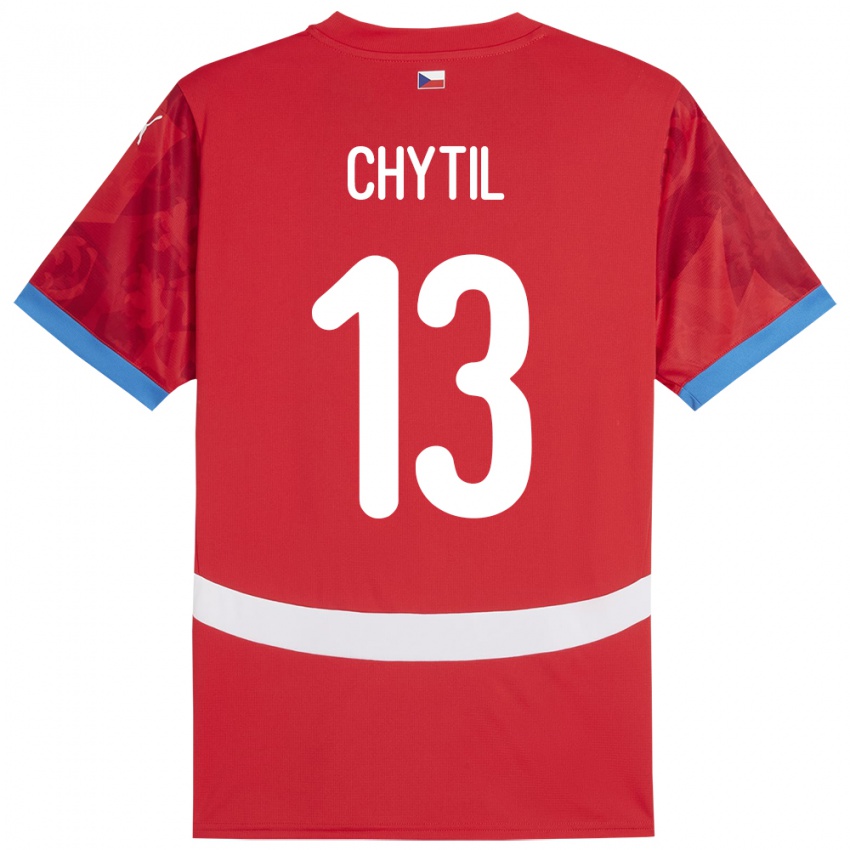 Mænd Tjekkiet Mojmir Chytil #13 Rød Hjemmebane Spillertrøjer 24-26 Trøje T-Shirt