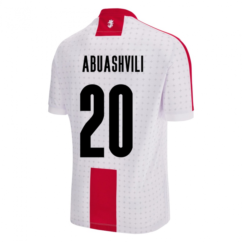 Mænd Georgia Giorgi Abuashvili #20 Hvid Hjemmebane Spillertrøjer 24-26 Trøje T-Shirt