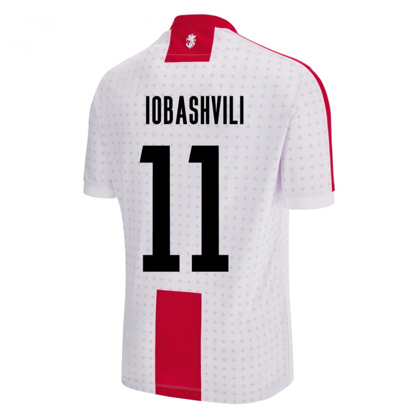 Mænd Georgia Jaduli Iobashvili #11 Hvid Hjemmebane Spillertrøjer 24-26 Trøje T-Shirt