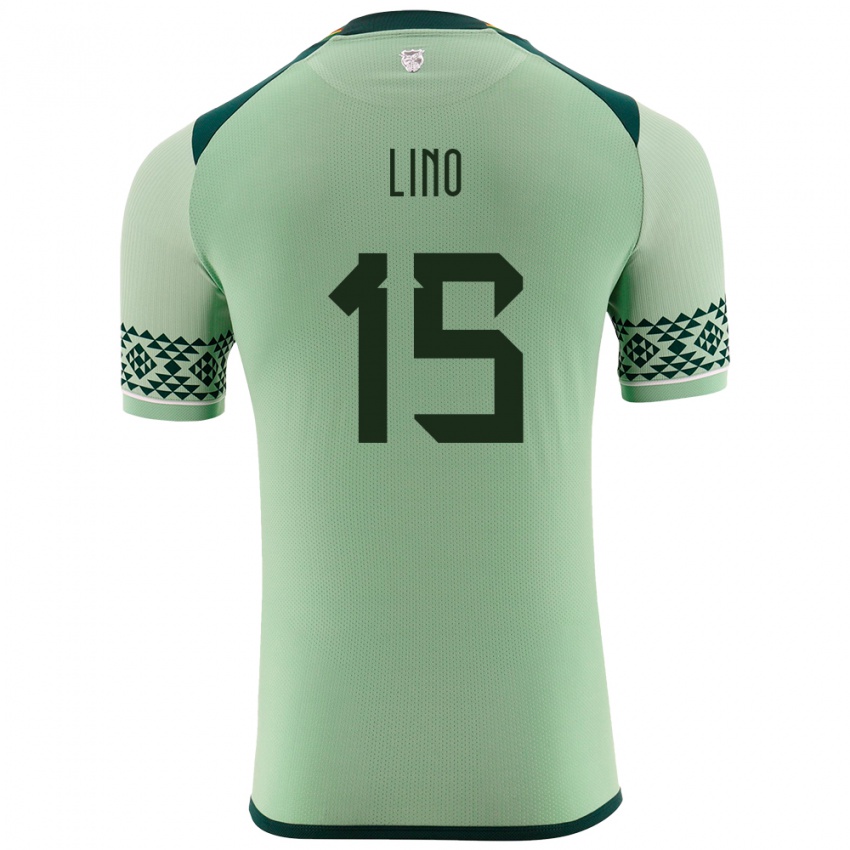 Mænd Bolivia Daniel Lino #15 Lysegrøn Hjemmebane Spillertrøjer 24-26 Trøje T-Shirt