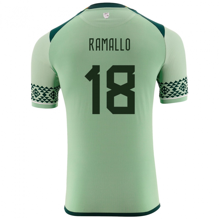 Mænd Bolivia Rodrigo Ramallo #18 Lysegrøn Hjemmebane Spillertrøjer 24-26 Trøje T-Shirt