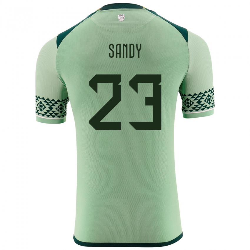 Mænd Bolivia Daniel Sandy #23 Lysegrøn Hjemmebane Spillertrøjer 24-26 Trøje T-Shirt