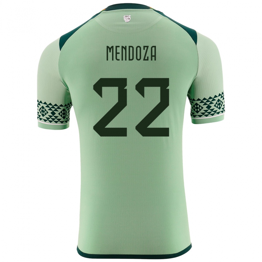 Mænd Bolivia Gonzalo Mendoza #22 Lysegrøn Hjemmebane Spillertrøjer 24-26 Trøje T-Shirt