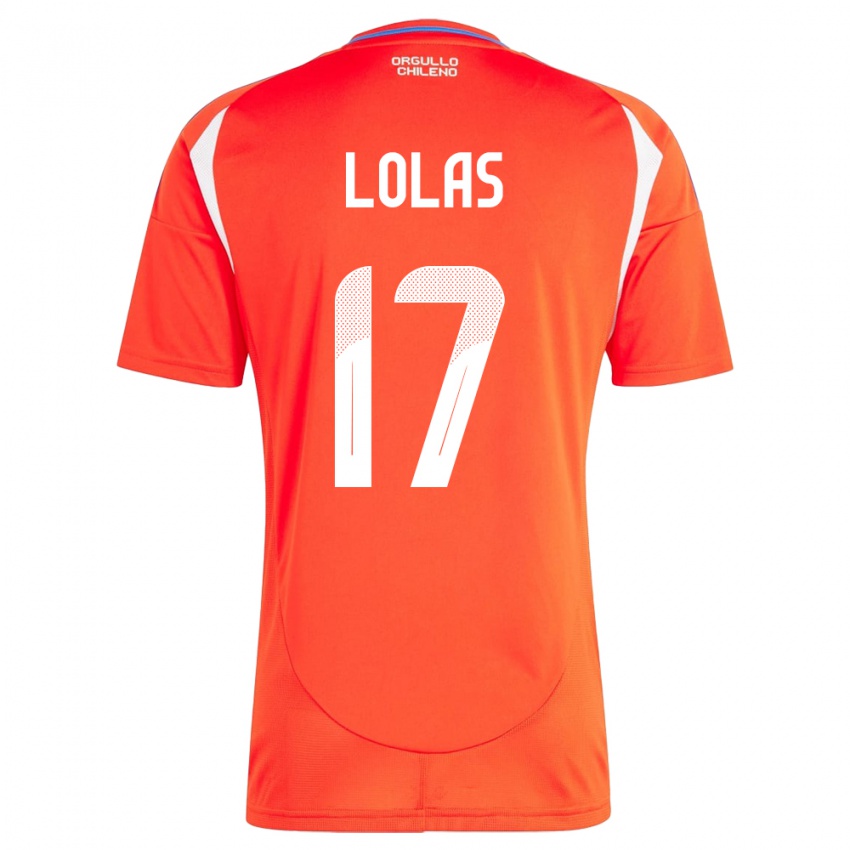 Mænd Chile Manuel Lolas #17 Rød Hjemmebane Spillertrøjer 24-26 Trøje T-Shirt