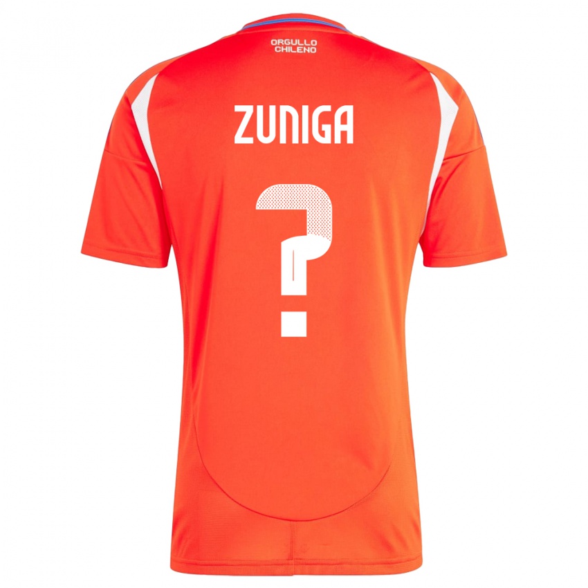 Mænd Chile Máximo Zúñiga #0 Rød Hjemmebane Spillertrøjer 24-26 Trøje T-Shirt