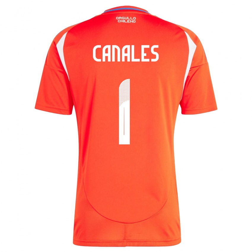Mænd Chile Antonia Canales #1 Rød Hjemmebane Spillertrøjer 24-26 Trøje T-Shirt
