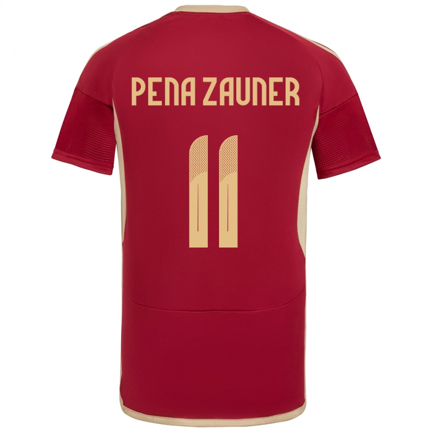 Mænd Venezuela Enrique Peña Zauner #11 Bourgogne Hjemmebane Spillertrøjer 24-26 Trøje T-Shirt