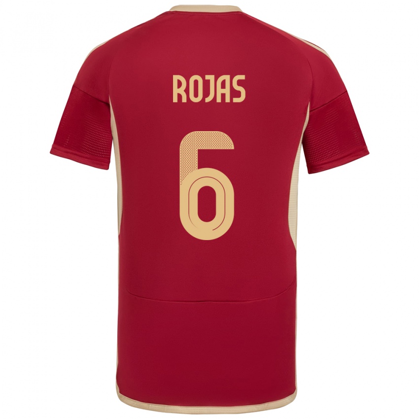 Mænd Venezuela Carlos Rojas #6 Bourgogne Hjemmebane Spillertrøjer 24-26 Trøje T-Shirt