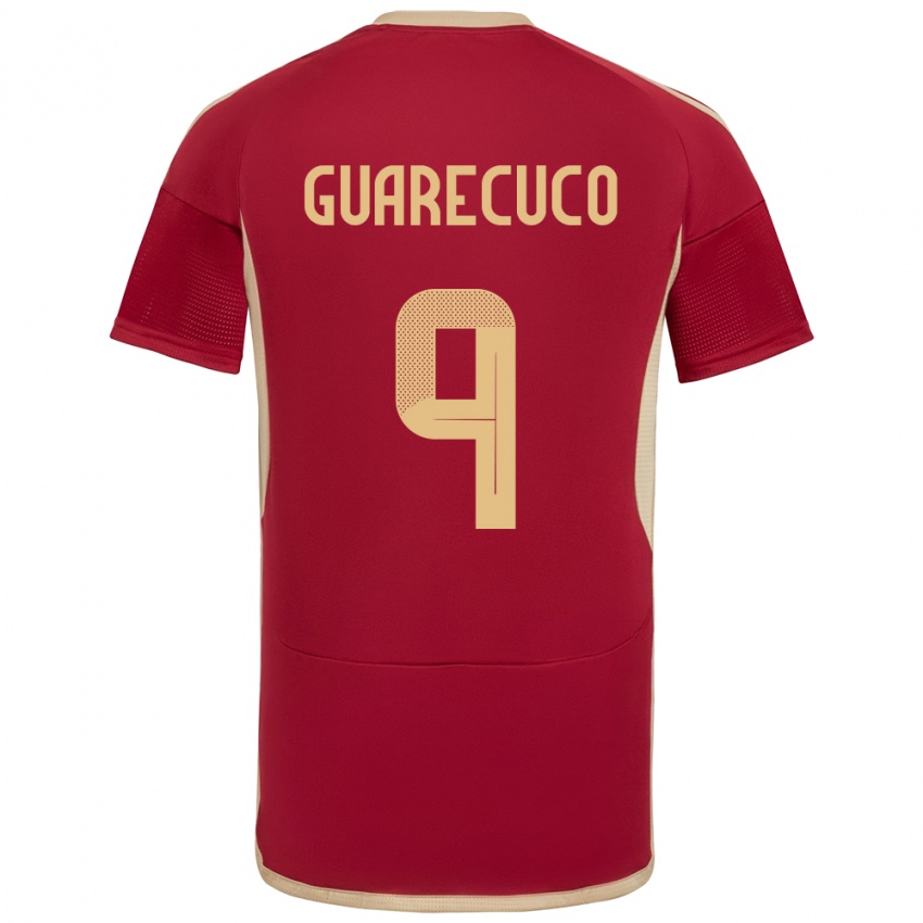 Mænd Venezuela Joemar Guarecuco #9 Bourgogne Hjemmebane Spillertrøjer 24-26 Trøje T-Shirt