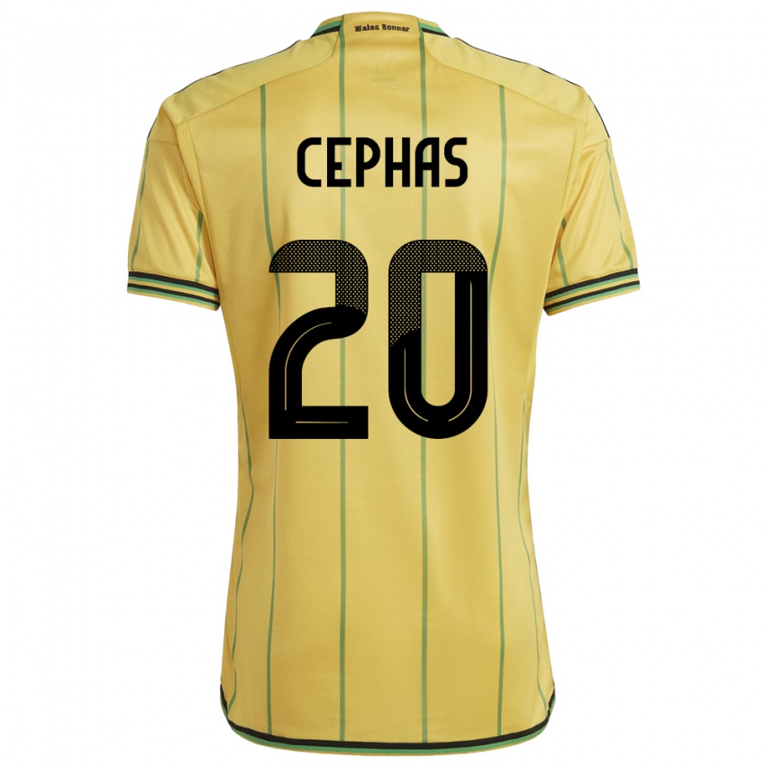 Mænd Jamaica Renaldo Cephas #20 Gul Hjemmebane Spillertrøjer 24-26 Trøje T-Shirt