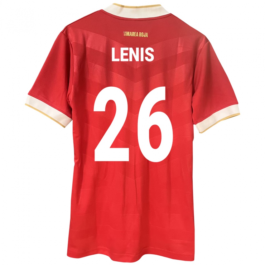Mænd Panama Kahiser Lenis #26 Rød Hjemmebane Spillertrøjer 24-26 Trøje T-Shirt