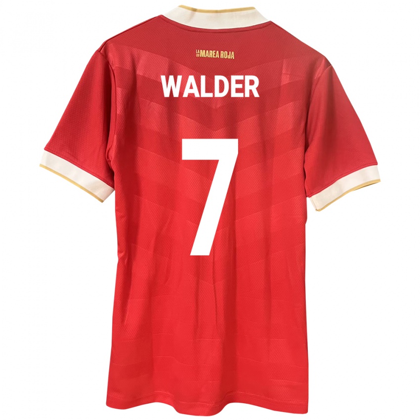 Mænd Panama Kevin Walder #7 Rød Hjemmebane Spillertrøjer 24-26 Trøje T-Shirt