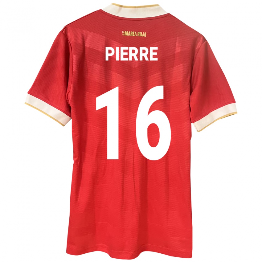 Mænd Panama Jael Pierre #16 Rød Hjemmebane Spillertrøjer 24-26 Trøje T-Shirt