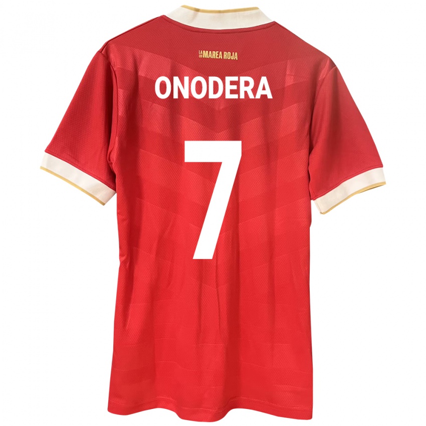 Mænd Panama Alison Onodera #7 Rød Hjemmebane Spillertrøjer 24-26 Trøje T-Shirt