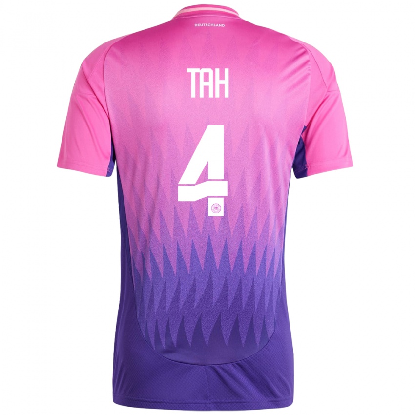 Mænd Tyskland Jonathan Tah #4 Pink Lilla Udebane Spillertrøjer 24-26 Trøje T-Shirt