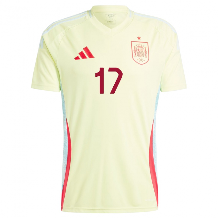 Mænd Spanien Laia Codina #17 Gul Udebane Spillertrøjer 24-26 Trøje T-Shirt