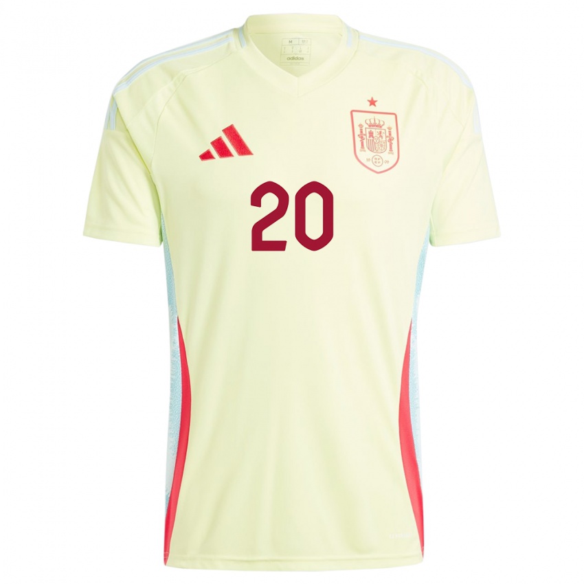 Mænd Spanien Nuria Rabano #20 Gul Udebane Spillertrøjer 24-26 Trøje T-Shirt