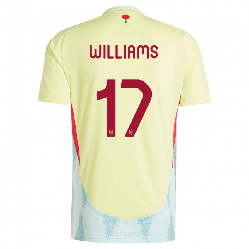 Mænd Spanien Nico Williams #17 Gul Udebane Spillertrøjer 24-26 Trøje T-Shirt