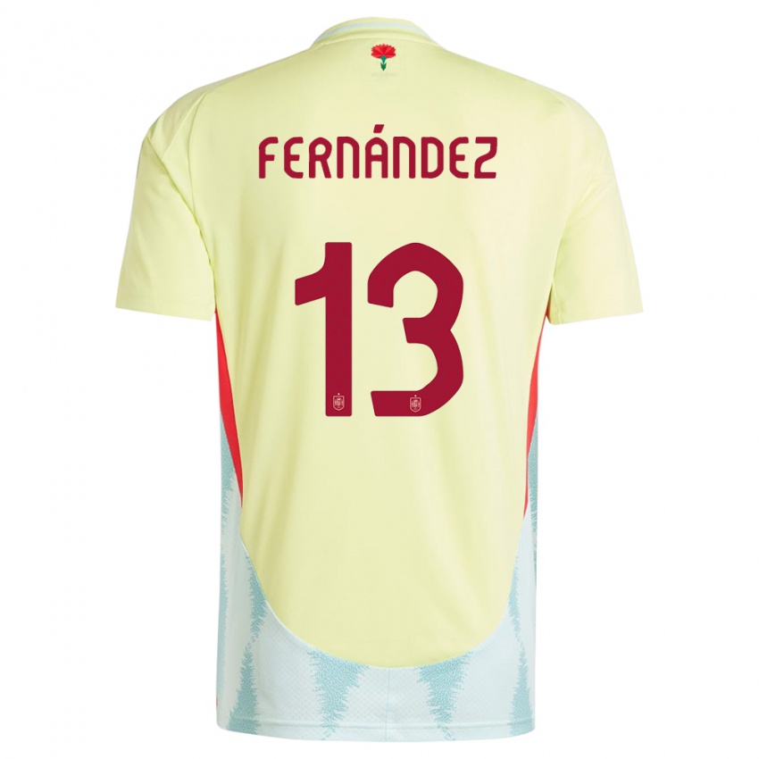 Mænd Spanien Cesar Fernandez #13 Gul Udebane Spillertrøjer 24-26 Trøje T-Shirt