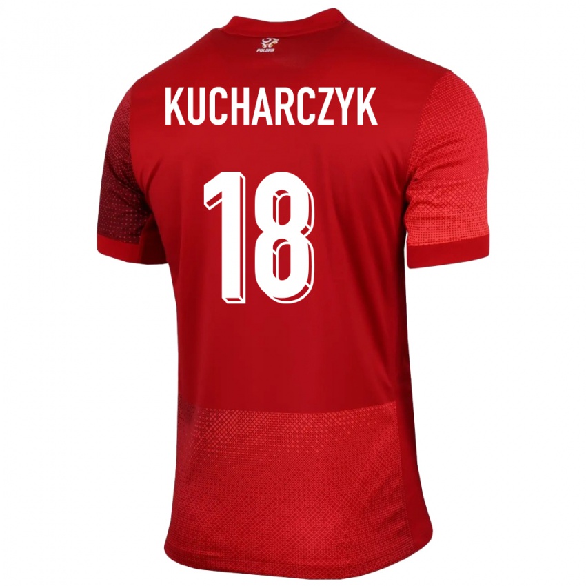 Mænd Polen Filip Kucharczyk #18 Rød Udebane Spillertrøjer 24-26 Trøje T-Shirt