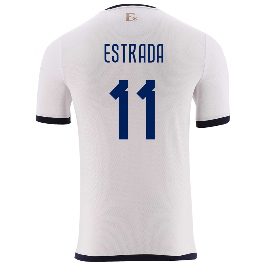 Mænd Ecuador Michael Estrada #11 Hvid Udebane Spillertrøjer 24-26 Trøje T-Shirt