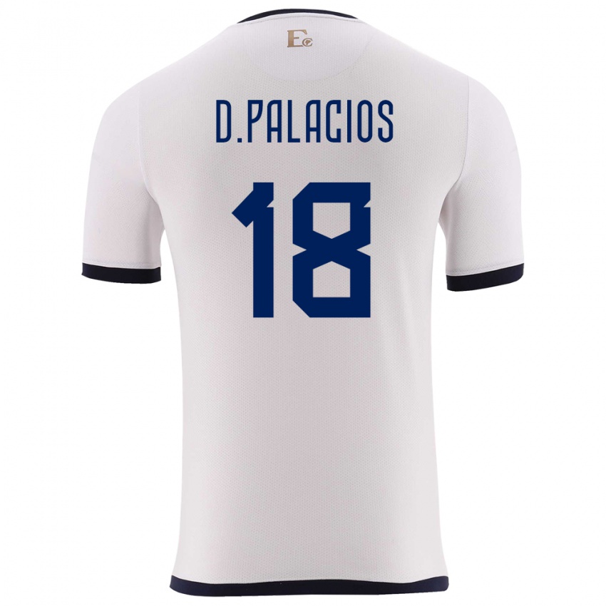 Mænd Ecuador Diego Palacios #18 Hvid Udebane Spillertrøjer 24-26 Trøje T-Shirt