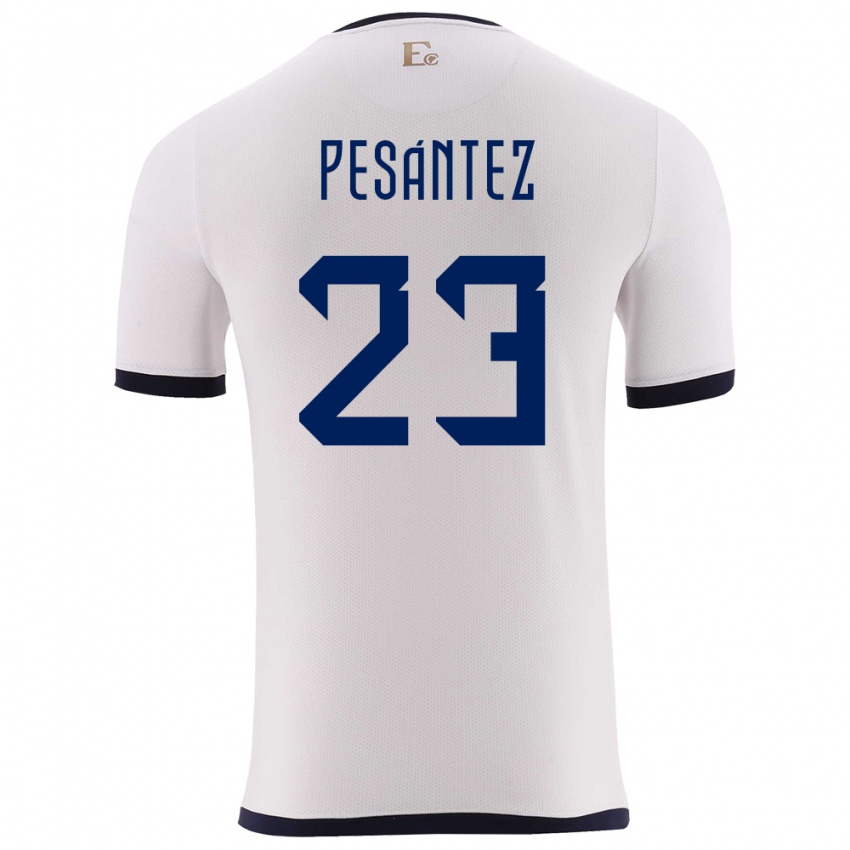 Mænd Ecuador Danna Pesantez #23 Hvid Udebane Spillertrøjer 24-26 Trøje T-Shirt