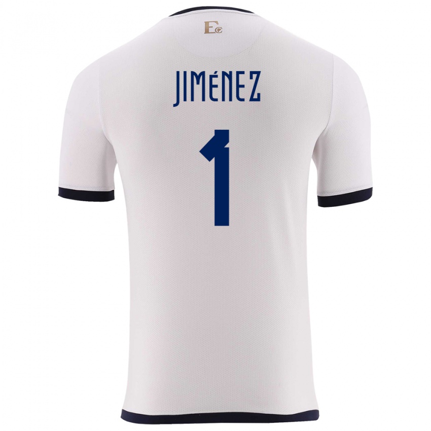 Mænd Ecuador Tony Jimenez #1 Hvid Udebane Spillertrøjer 24-26 Trøje T-Shirt