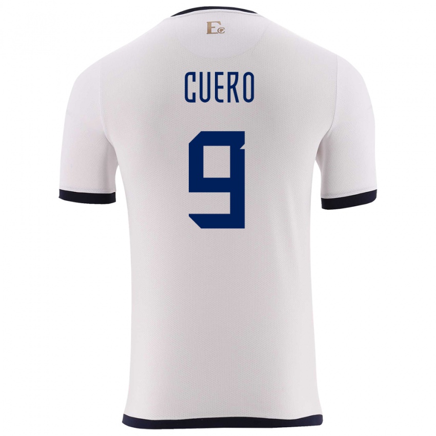 Mænd Ecuador Justin Cuero #9 Hvid Udebane Spillertrøjer 24-26 Trøje T-Shirt