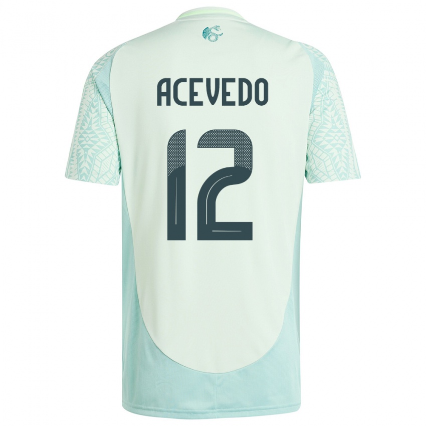 Mænd Mexico Carlos Acevedo #12 Linen Grøn Udebane Spillertrøjer 24-26 Trøje T-Shirt