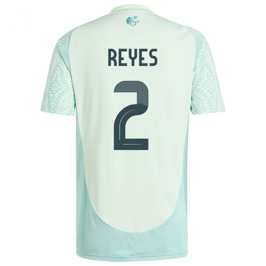 Mænd Mexico Luis Reyes #2 Linen Grøn Udebane Spillertrøjer 24-26 Trøje T-Shirt