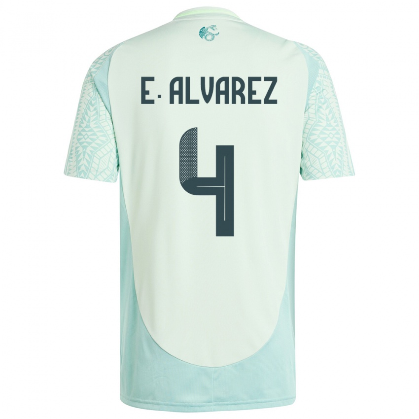 Mænd Mexico Edson Alvarez #4 Linen Grøn Udebane Spillertrøjer 24-26 Trøje T-Shirt