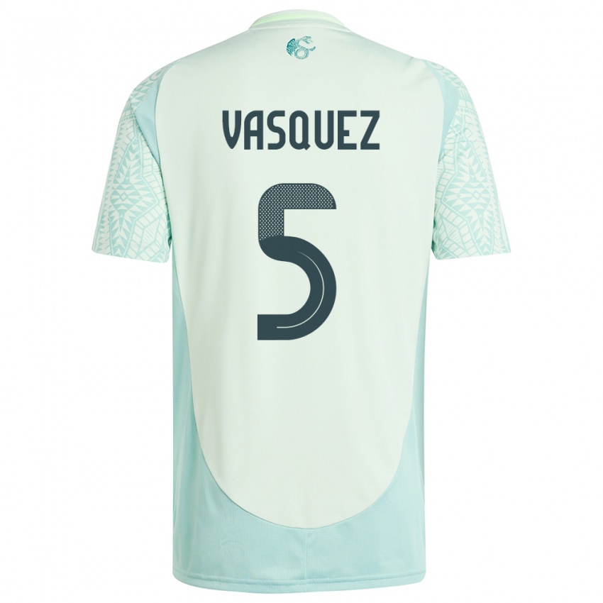 Mænd Mexico Johan Vasquez #5 Linen Grøn Udebane Spillertrøjer 24-26 Trøje T-Shirt