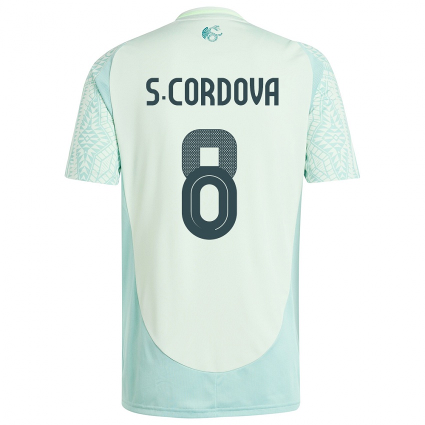 Mænd Mexico Sebastian Cordova #8 Linen Grøn Udebane Spillertrøjer 24-26 Trøje T-Shirt