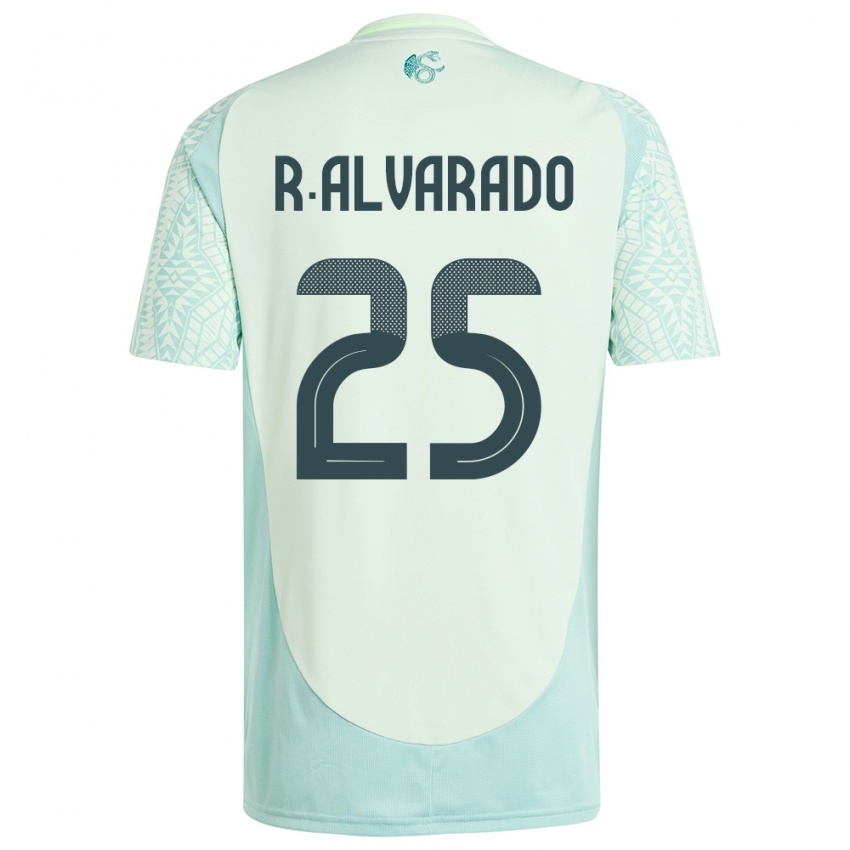 Mænd Mexico Roberto Alvarado #25 Linen Grøn Udebane Spillertrøjer 24-26 Trøje T-Shirt