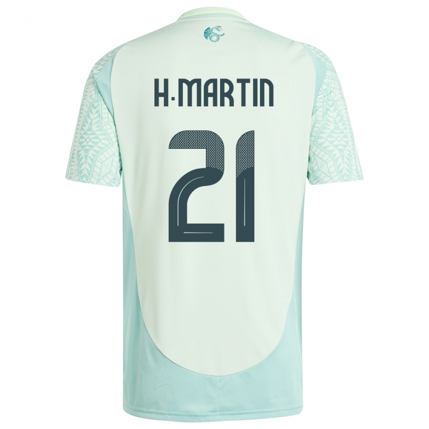 Mænd Mexico Henry Martin #21 Linen Grøn Udebane Spillertrøjer 24-26 Trøje T-Shirt