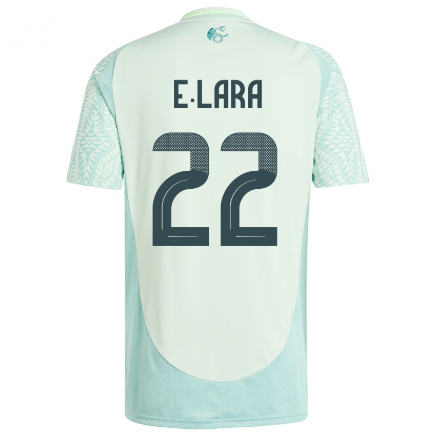 Mænd Mexico Emilio Lara #22 Linen Grøn Udebane Spillertrøjer 24-26 Trøje T-Shirt