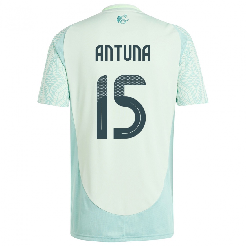 Mænd Mexico Uriel Antuna #15 Linen Grøn Udebane Spillertrøjer 24-26 Trøje T-Shirt