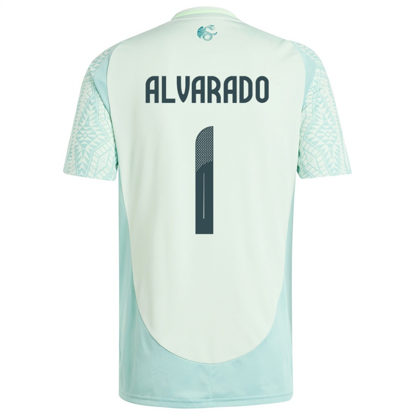 Mænd Mexico Emily Alvarado #1 Linen Grøn Udebane Spillertrøjer 24-26 Trøje T-Shirt