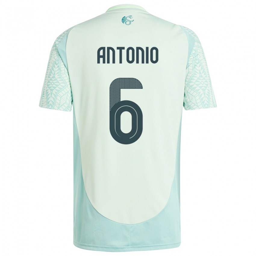 Mænd Mexico Nancy Antonio #6 Linen Grøn Udebane Spillertrøjer 24-26 Trøje T-Shirt