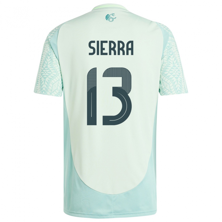 Mænd Mexico Bianca Sierra #13 Linen Grøn Udebane Spillertrøjer 24-26 Trøje T-Shirt