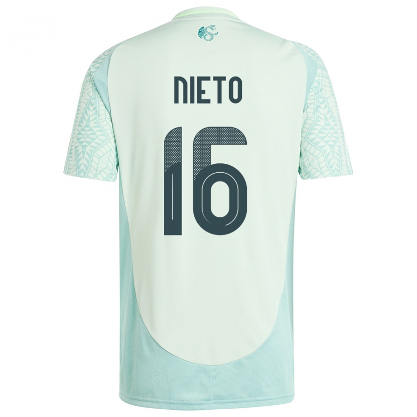 Mænd Mexico Karla Nieto #16 Linen Grøn Udebane Spillertrøjer 24-26 Trøje T-Shirt