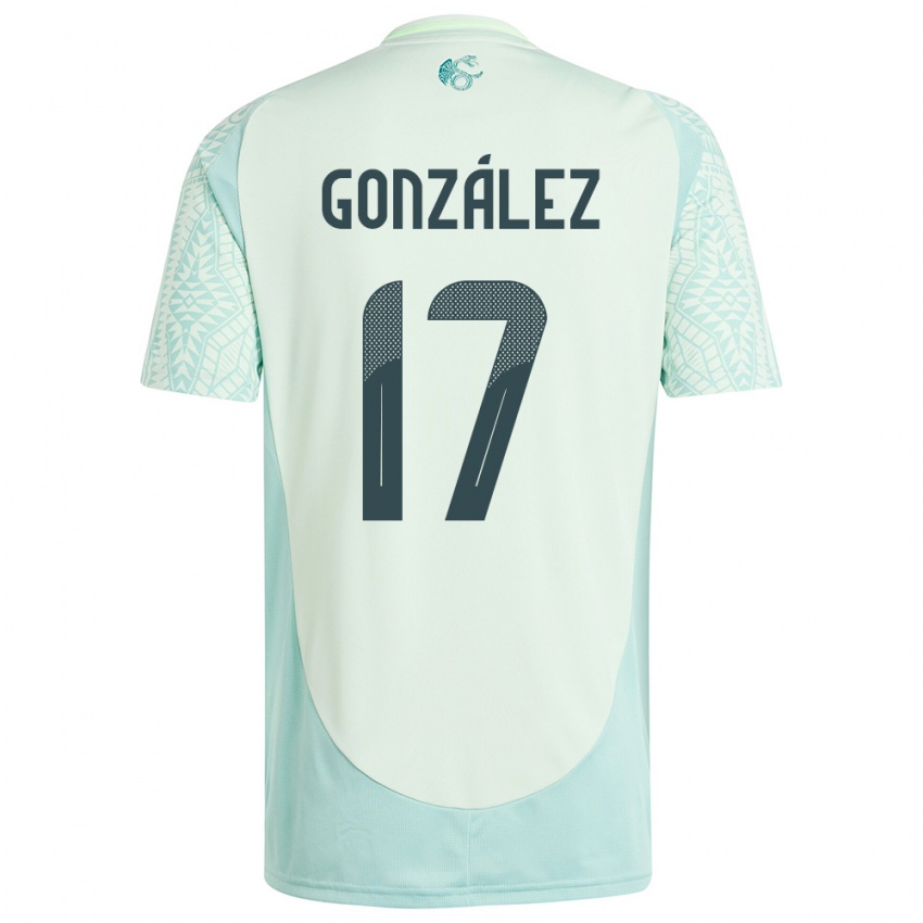 Mænd Mexico Alison Gonzalez #17 Linen Grøn Udebane Spillertrøjer 24-26 Trøje T-Shirt