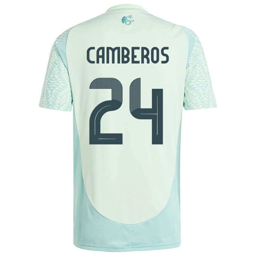 Mænd Mexico Scarlett Camberos #24 Linen Grøn Udebane Spillertrøjer 24-26 Trøje T-Shirt