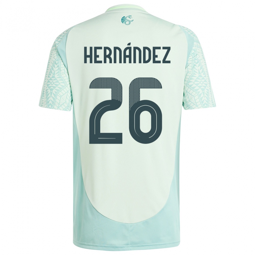 Mænd Mexico Nicolette Hernandez #26 Linen Grøn Udebane Spillertrøjer 24-26 Trøje T-Shirt