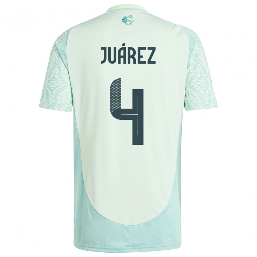 Mænd Mexico Ramon Juarez #4 Linen Grøn Udebane Spillertrøjer 24-26 Trøje T-Shirt